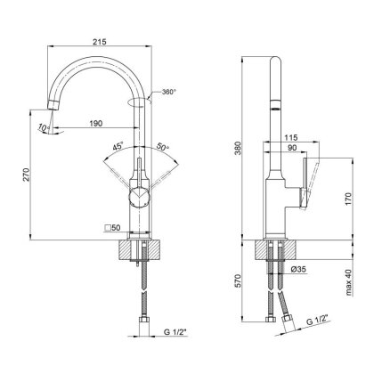 Змішувач для кухні Qtap Robin QTROB9060102C Chrome — Photo 1