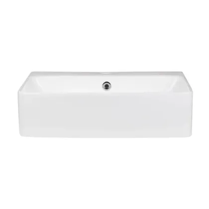 Комплект Qtap Nando: Раковина підвісна/накладна прамокутна 500х420х130 мм White + Донний клапан PU02O — Photo 2