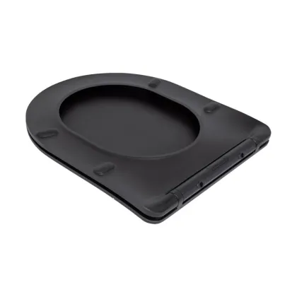 Унітаз підвісний Qtap Robin New Ultra Quiet безобідковий з сидінням Soft-close MATT BLACK QT13332381АSMB — Photo 8