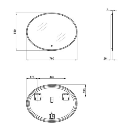 Дзеркало Qtap Virgo 780х580 з LED-підсвічуванням QT18783502W — Photo 1