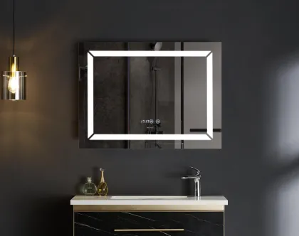 Дзеркало Mixxus LIGHT MR01-70x50 з Led Touch, Anti-fog, димером, регулятором яскравості, годинником (MI6000) — Photo 11