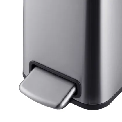 Відро для сміття з плавним закриттям прямокутне Mixxus Premium Quadro-TC0105 SS Color 5л колір нержавійка (MI7062) — Photo 8