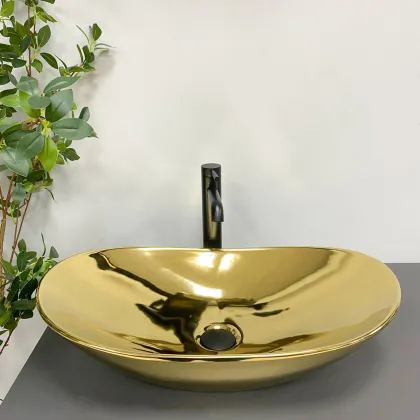 Умивальник (раковина) VBI TURIN GOLD GLOSSY накладний — Photo 3