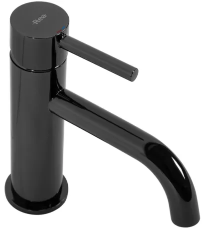 Змішувач для раковини (умивальника) REA LUNGO BLACK GLOSSY чорний * — Photo 3