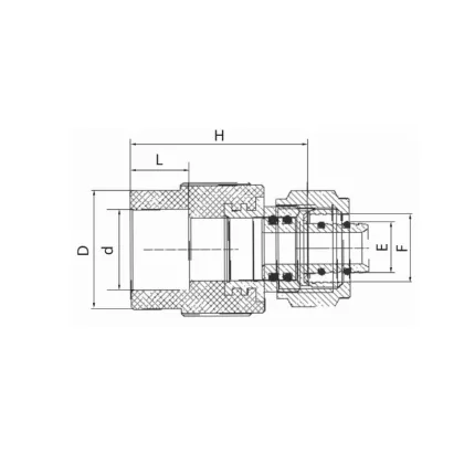 Муфта для колектора Koer K0284.Pro - 20x16x2.0mm PPR з переходом на PEX (KP3159) — Photo 1