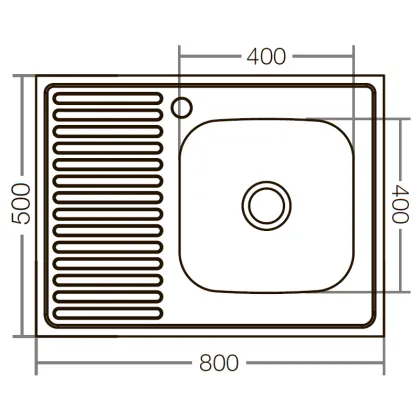 Кухонна мийка накладна Zerix Z8050R-04-160E (Satin) (ZX1615) — Photo 1