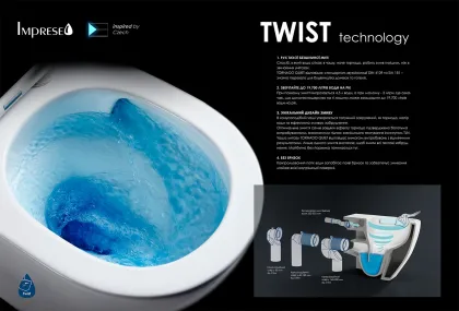 VLTAVA унітаз підлоговий з бачком (62,5*39*84,5 см, twist, сидіння duroplast), чорний матовий — Photo 2