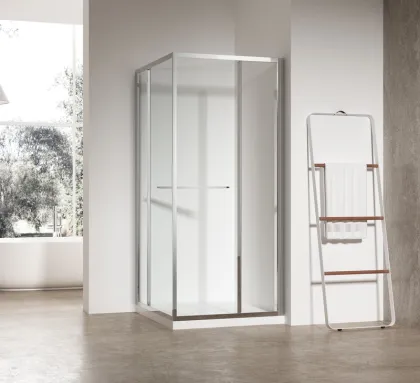 Душова кабіна без піддону Koer SR SC09-90x90x200-L-TR-01 прозоре скло Easy Clean 6мм Хром (KR5683) — Photo 4