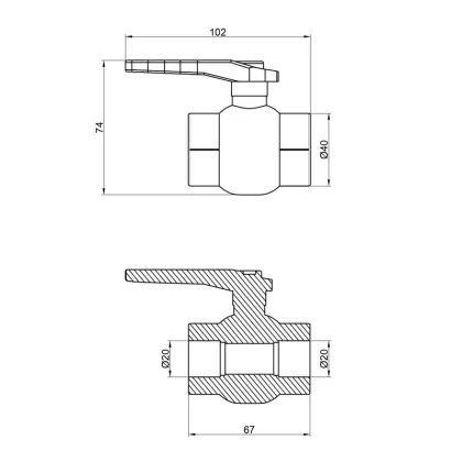 Кран кульовий PPR Thermo Alliance 20 — Photo 1