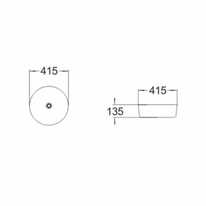 I-form умивальник накладний 41,5*41,5*13,5см — Photo 1