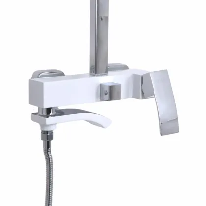 Душова система універсальна Qtap Swan Cascada на три споживача (з виливом) QTSWA111CRW45570 Chrome/White — Photo 3