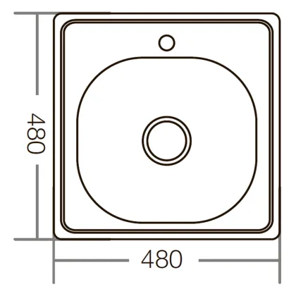 Мийка кухонна Zerix Z4848-06-160E (Satin) (ZM0557) — Photo 2