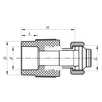 Муфта з євроконусом і накидною гайкою 20x3 /4 PPR Koer K0240.PRO (KP2606) — Photo 1