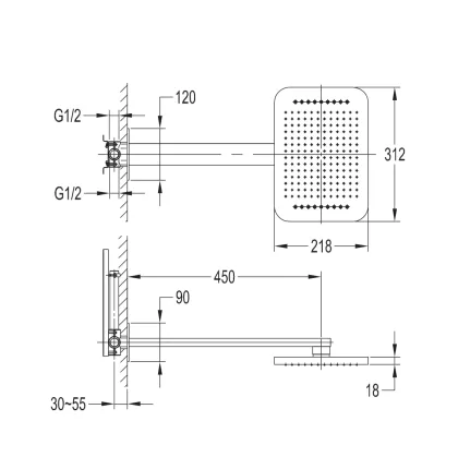 SMART CLICK система душова прихованого монтажу (ZMK101901202 + ZMK101901100 + ZMK101901101(NO:1-2) + ZMK101901101(NO:2-2)), хром — Photo 1