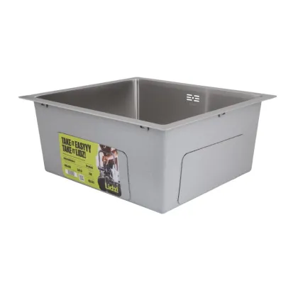 Мийка для кухні інтегрована під стільницю Lidz Handmade H4843 Brushed Steel 3,0/1,0 мм LDH4843BRU49441 — Photo 3