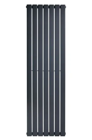 Вертикальний дизайнерський радіатор опалення ARTTIDESIGN Livorno 7/1600/476/50 сірий матовий — Photo 3