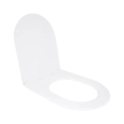 Сидіння для унітазу Qtap (Taurus 520) 455x365x38 мм, White, з мікроліфтом, Slim Duroplast, Quick Release QTSC179W49384 — Photo 2