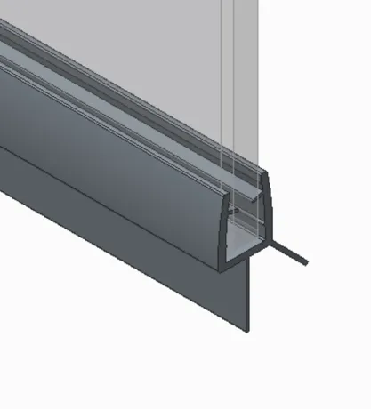 Шторки скляні на ванну розпашні Koer SR BS02-80x140-TR-07 прозоре скло 6мм, графіт (KR5941) — Photo 7