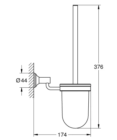 Туалетний йоржик у комплекті Grohe Essentials Authentic (40658001) — Photo 1