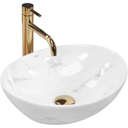 Умивальник (раковина) REA SOFIA NATURE MARBLE накладний мармур