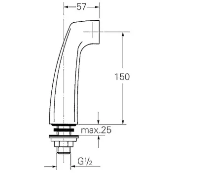 Кріплення GROHE для вертикального монтажу 12036000 — Photo 1