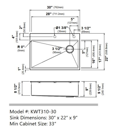 Кухонна мийка KWT Kore™ — Photo 2