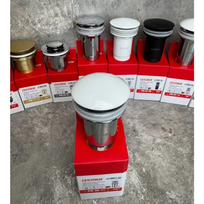 Донний клапан для раковини Koer PW-08-11 1 1/4'' білий — Photo 3