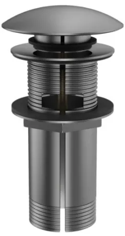 Донний клапан для раковини KOHLMAN CLICK-CLACK GRAPHITE з переливом