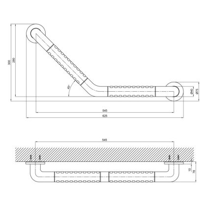 Поручень універсальний Qtap Freedom 300х300 White QT2291CZ6005W — Photo 1