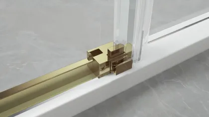 Душова кабіна без піддону Koer SR SC03-90x90x200-TR-12 прозоре скло Easy Clean 6мм, матове золото (KR5358) — Photo 10