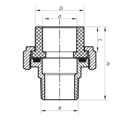 Згін-американка ЗР 25x3 / 4M PPR Koer K0136.PRO (KP0172) — Photo 2