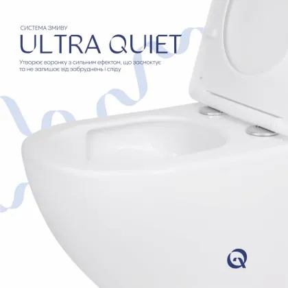 Унітаз підвісний Qtap Jay безобідковий з сідінням Soft-close QT07335175W — Photo 4