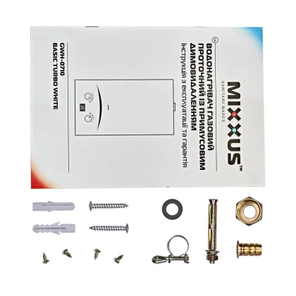 Газова колонка Mixxus GWH-0710 BASIC TURBO WHITE турбована 10 л/хв (WH0028) — Photo 5