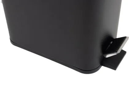 Відро для сміття з плавним закриттям прямокутне ZERIX SANSA-TC0105 BLACK 5 л (колір чорний) (ZX5894) — Photo 5
