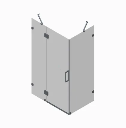 Бічна стінка до кабіни Koer SR SW04-90x200-TR-01 прозоре скло Easy Clean 10мм, хром (KR5390) — Photo 22