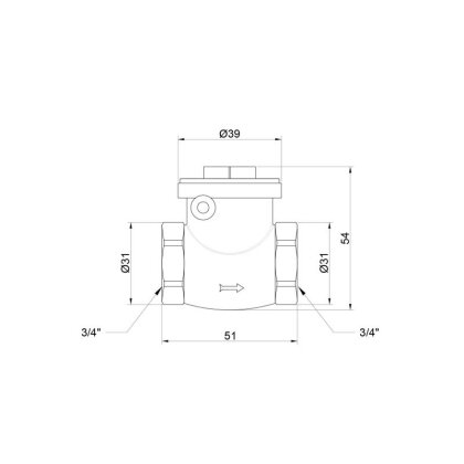 Запірний клапан Icma 3/4&quot; №51 — Photo 1