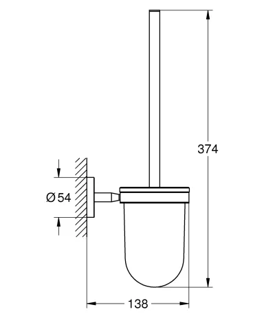 Туалетний йоржик у комплекті Grohe Bau Cosmopolitan Neutral (40463001) — Photo 5