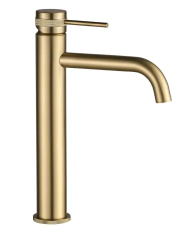 Змішувач для раковини (умивальника) REA LUNGO GRIP BRUSHED GOLD високий