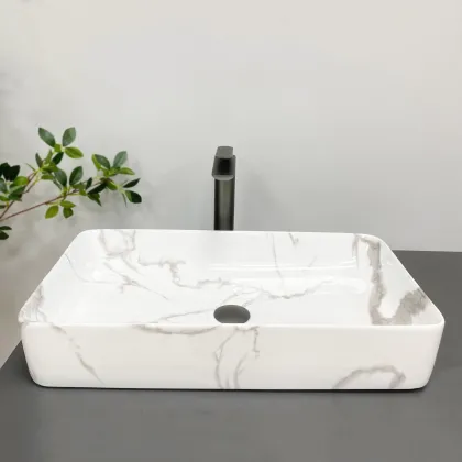 Умивальник (раковина) VBI TRIEST MARBLE накладний — Photo 3