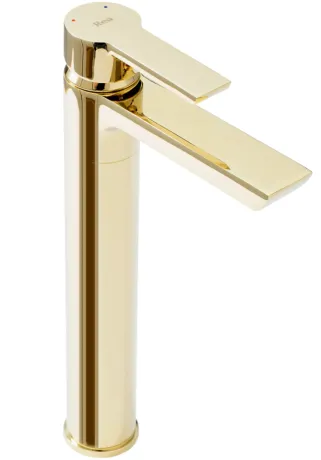 Змішувач для раковини (умивальника) REA ARGUS GOLD золотий високий — Photo 1