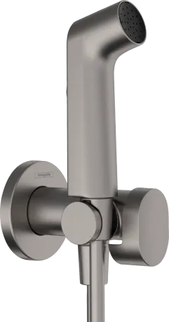 HANSGROHE S гигиенический душ, со шлангом 1,25 м и держателем, цвет шлифованный черный хром