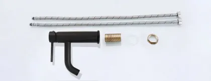 Змішувач для раковини (умивальника) REA LUNGO BLACK чорний низький — Photo 3
