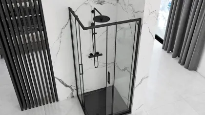 Душова кабіна REA PUNTO 80х80 BLACK — Photo 2