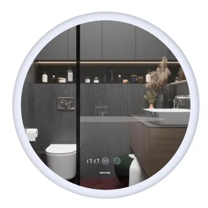 Дзеркало Mixxus PLAIN MC10-80 з Led Touch, Anti-fog, димером, регулятором яскравості, годинником (MI6932)