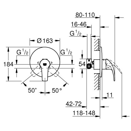 Змішувач для душу GROHE START 29114000 — Photo 1