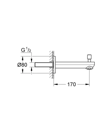 Вилив для ванни Grohe Eurosmart Cosmopolitan (13262000) — Photo 1