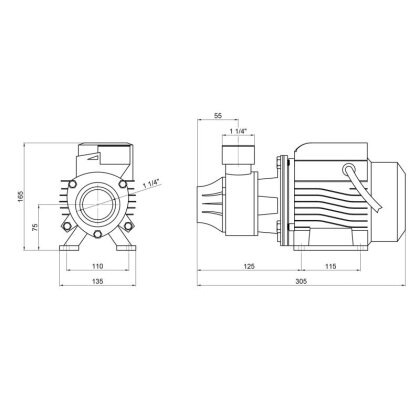 Насос поверхневий вихровий Thermo Alliance QBm80 0,75 кВт — Photo 1