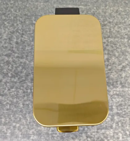 Відро для сміття з плавним закриттям прямокутне Mixxus Premium Quadro-TC0105 Brushed Gold 5 л (колір матове золото) (MI8394) — Photo 9