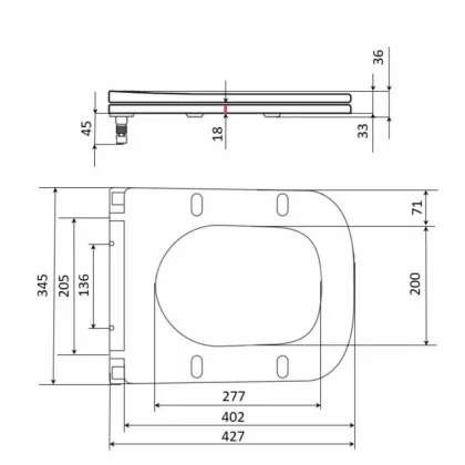 Сидіння для унітаза Qtap Tern 420х340х35 мм, Matt Black, з мікроліфтом, Slim Duroplast, Quick Release QT99HY2322MB — Photo 1