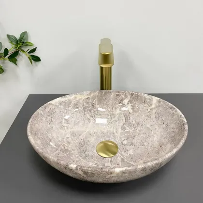 Умивальник (раковина) VBI PARMA GREY STONE GLOSSY накладний — Photo 3